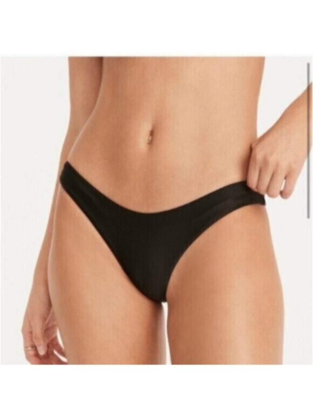 NWT J.Crew Women's Blue Curved Waist Cheeky Bikini Bottom Size Small